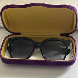 Brand new Gucci sunglasses - with case and cleaner!